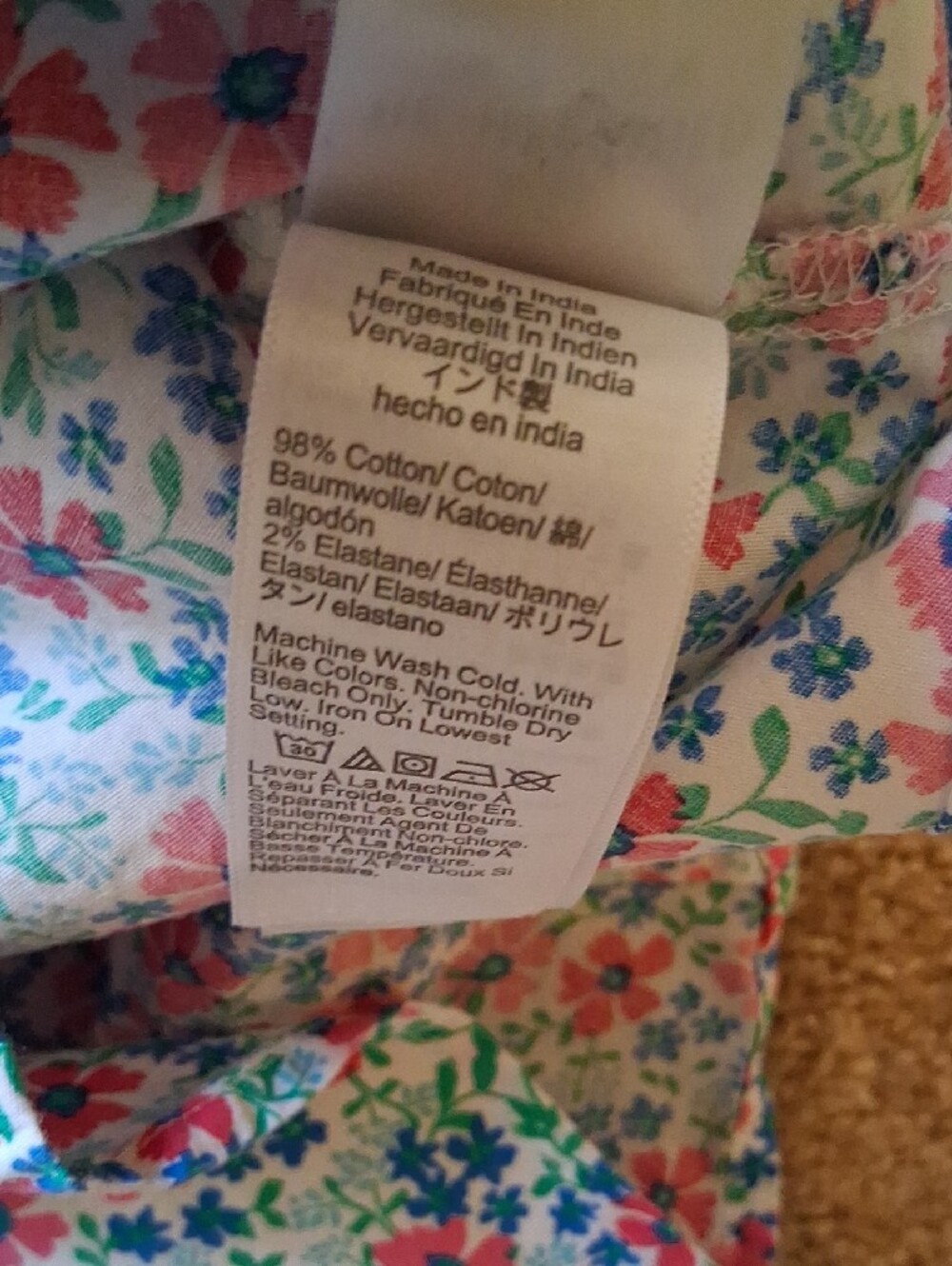 J. Crew Floral Cotton Blend Sleeveless Button-Front Button Down Shirt Top - Picture 7 of 9